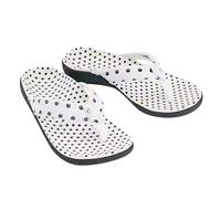2025 Trendy Summer Europe And The States Polka Dot Color Women Earth Slope con chancletas talla grande, White, 40.5 EU