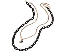 2025! Un collar de cadenas superpuestas de moda, con un pendiente de Yin-Yang. Es ideal para los pioneros de la moda que están a la vanguardia de las tendencias.