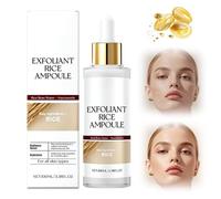 2025 Upgrade Ampollas de Peeling de Arroz, Peeling Suave para Cara y Cuerpo, Elimina las Células Muertas de la Piel, Adecuado para Todos los Tipos de Piel. (Blanco, Talla Única)