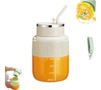 2025 Upgrade Blendgo 800 Portable Blender, Blendgo 800 - Portable Blender, Double-Click Quick Launch, Multifunctional Handheld Juicer with Straw & Strap for Smoothies Juices and Shakes (Beige)
