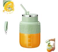 2025 Upgrade Blendgo 800 Portable Blender, Blendgo 800 - Portable Blender, Multifunctional Handheld Juicer with Straw & Strap, Double-Click Quick Launch for Smoothies Juices and Shakes (Green)