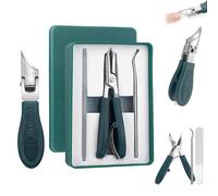2025 Upgrade Eagle Beak Nail Clippers,Three Sets Of Eagle Beak Beveled Nail Clippers Household Multifunctional Large Opening Anti-Splash for Thick Nails Various Situations (Green)