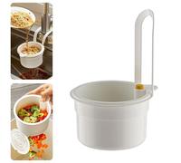 2025 Upgrade Sink Strainer Basket, Plastic Kitchen Sink Drain Basket, Press Automatic Dumping Colander Strainer, Food Fruit Vegetable Drain Shelf, Fine Mesh (White)