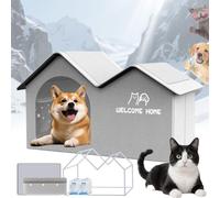 2025 Upgraded Dog House with AC, Icexeco Pet Air Conditioner House, Foldable Outdoor Indoor Cooling Shelter for Pets, Portable Air Conditioner Housing with 10 Ice Packs (Under 11 LB,with Frame)