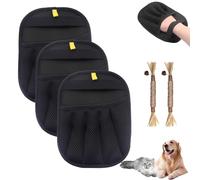 2025 Upgraded Ergonomic Five Finger Design-Electrostatic Pet Hair Removal Glove, Thickening Pet Hair Removal Glove Reusable Cat & Dog Hair Remover for Couch, Furniture, Carpet, Curtain (3Pcs)