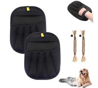 2025 Upgraded Ergonomic Five Finger Design-Electrostatic Pet Hair Removal Glove, Thickening Pet Hair Removal Glove Reusable Cat & Dog Hair Remover for Couch, Furniture, Carpet, Curtain (2Pcs)