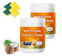 2025 Upgraded Multi Purpose Powerful Cleaner, 3 In 1 Coconut Oil Cleaning Paste, Kitchen Duty Degreaser for Faucets, Tiles, Kitchen, Oven (2pcs)