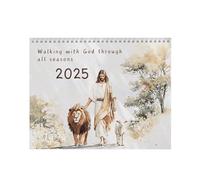 2025 Wall Calendar | Christian Decorative Calendar | Jesus Christ Wall Art | Inspirational Calendar | Faith-based Calendar Inspirational Design Paper For Family And Friends