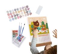 2025 Wall Calendar, Painting By Numbers Calendar, 2025 Monthly Calendar, Calendar with Brush and Paint, Acrylic Paint Calendar, Desk Decorations Calendar, Home School Calendar, Painting Calendar