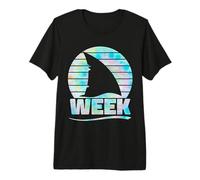 2025 Week Retro Shark Fin Lover Sea Ocean Animal Summer Trip Camiseta Premium