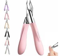 2025 Welnax Cortaúñas portátil, cuchillas ultrafinas y afiladas de acero inoxidable, cortaúñas con cuchillas curvas de 30°, mango ergonómico antideslizante, fácil agarre y presión para uñas encarnadas