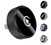 2025 Wireless CarPlay Adapter for iPhone/Android, Fast Connection, No Latency, Hands-Free Call Wireless Adaptersa, Plug and Play, Electronic Charger Carplay Dongle (Black A)
