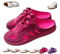 2025 Women's Fashionable Contrast Mesh Design Lace Up Walking Shoes, Comfortable Casual Sports Shoes with Round Toe (Pink,42)