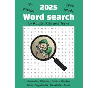 2025 Word Search Puzzle Book for Adults, Kids and Teens: 2400 words, 160 puzzles, large Print, 8,5x11 inch, 240 pages
