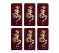2025 Year of the Snake Red Envelopes, Chinese New Year Red Pockets, 6 x Hot Stamped Spring Festival Envelopes, Year of the Snake Red Packets for Event, Present, Reds Color