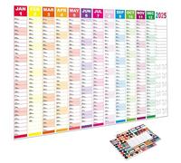 2025 Year Wall Planner, A1 Wall Calendar, Yearly Planner Large, Full Year Planning Chart, Jan To Dec Calendar, 2025 Yearly Overview Spacious Planning Layout for Planning Chart Family Home School