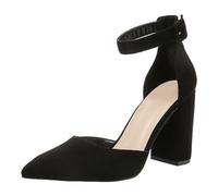 2025 Zapatos de mujer sandalias gruesas de tacón alto sandalias de punta puntiaguda de moda cómodas suela suave sandalias casuales zapatos botas de mujer forradas negras, Negro , 41 EU