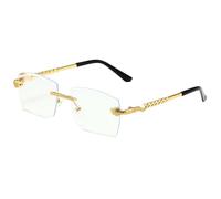 2026 2023 neue Polygon Randlose Sonnenbrille Frauen Retro Schlange Dekoration Klare Brillen M?nner Sonnenbrille UV400, transparente, Talla única