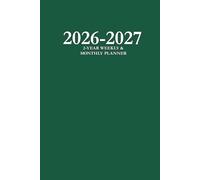 2026-2027 2-Year Weekly & Monthly Planner: Green 6x9 Hardcover Organizer with To-Do Lists, Notes, and Calendar Pages
