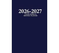 2026-2027 2-Year Weekly & Monthly Planner: Navy Blue 6x9 Hardcover Organizer with To-Do Lists, Notes, and Calendar Pages