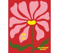 2026-2027 Academic Diary: Retro Abstract Flower in Pink & Red | Week & Month to View + Calendar, To-Do List, Term Timetable Planner