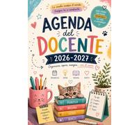 2026 2027 Agenda del Docente Giornaliera A5: Diario per insegnanti, 1 Pagina per Giorno, Pianificatore Giornaliero per professori da settembre 2026 a Luglio 2027