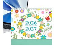 2026-2027 Desk Planner - Spiral Standing Monthly Agenda, Dual-Year Writing Board with Sturdy Base, Minimalist Desktop Tabletop Organizer for Events Timelines | Bedroom Classroom Workstation Use
