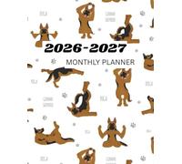 2026-2027 GERMAN SHEPHERD MONTHLY PLANNER-TWO YEAR AGENDA: This contains CONTACT, PASSWORD, CONTACT LOG, TO-DO LIST, etc