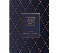 2026-2027 Large Print Monthly Planner: 2 years from January 2026 to December 27 with Geometric Cover Design Including Federal Holidays and Inspirational Quotes