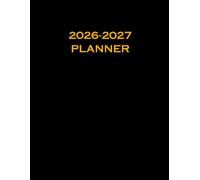 2026-2027 Monthly Planner 8.5 x 11: Black. A4 Size. 24 Months, From Jan 2026 to Dec 2027. With Contacts, Passwords, Important dates, Holidays, Monthly Expenditure and extra Notes pages.