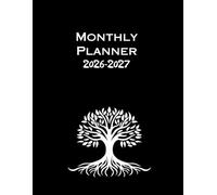 2026-2027 Monthly Planner A4: Tree Of Life. Black .8.5 x 11size. 24 Months, From January 2026 to December 2027. With Contacts, Passwords, Important ... Monthly Expenditure and extra Notes pages.