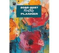 2026-2027 Monthly Planner Hardcover: Floral. A4, 8.5x 11in Large Size. 24 Months, From January 2026 to December 2027. With Contacts, Passwords, ... Monthly Expenditure and extra Notes pages