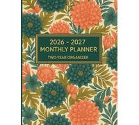 2026-2027 Monthly Planner: Large 8.5x11 | Vision Board | Password & Contact Tracker | Holiday & Birthday List | Monthly Goals | Notes Pages | Elegant Floral | for Women