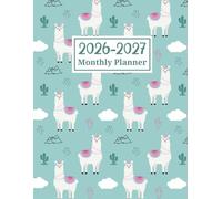 2026-2027 Monthly Planner: Large Print Two Year Schedule Organizer From January 2026 To December 2027 - Cute Funny Llama Cover