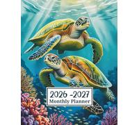 2026-2027 Monthly Planner: Large Size 8.5x11 in Calendar from January 2026 to December 2027 with Sea Turtles Cover