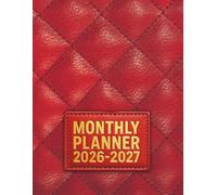 2026-2027 Monthly Planner with Red Faux Leather Cover Design: Two-Year Organizer with Finance Tracker, Holidays, Inspirational Quotes, and Notes (January 2026 - December 2027)