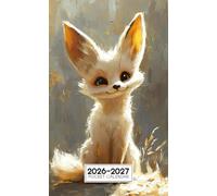 2026-2027 Pocket Calendar: 2 Years Monthly Planner From January 2025 To December 2026 for Purse | Fennec Fox Themed