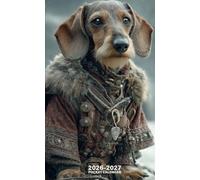2026-2027 Pocket Calendar for Purse with Dachshund Cover: 2 Year Pocket Planner January 2025 - December 2026