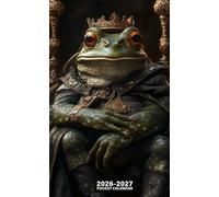 2026-2027 Pocket Calendar for Purse with Frog Cover: 2 Year Pocket Planner January 2025 - December 2026