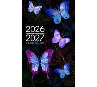 2026-2027 Pocket Planner: Two-Year Monthly Organizer from January 2026 to December 2027 Small Size featuring 24-Month Schedule and Federal Holidays ... Watercolor Butterfly Cover for Purse or Bag