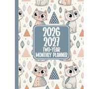 2026 2027 Two-Year Monthly Planner: Agenda Featuring Spacious Monthly Layouts, Motivational Quotes, and Organized Extras - Cat Design
