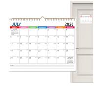 2026-2027 Wall Calendar - 18 Month Planner, July 2026-December 2027 Schedule with Holiday Markings, Large Monthly View, Time Management Tool for Home Office School Study Organizing