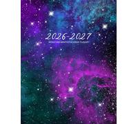 2026-2027 Weekly and Monthly Academic Planner: 12-Month School Year Calendar (July 2026 - June 2027), 8.5x11 Dark Moody Aesthetic Galaxy & Cosmic Starry Night Design