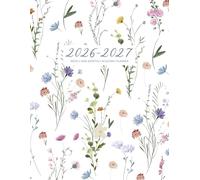 2026-2027 Weekly and Monthly Academic Planner: 8.5" x 11" Large 12-Month School Year Calendar from July 2026 - June 2027, Wildflower Floral Agenda Organizer for College Students and Teachers