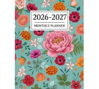 2026-2027monthly planner: 24 Months Calendar with Holidays | January 2026 to December 2027 with Notes For Men & Women | College Students | large print 8.5 x11 | floral cover