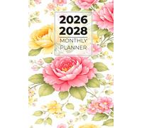 2026-2028 Monthly Planner: 3-Years from January 2026 to December 2028 | 6" x 9" Inch Size | Floral Cover