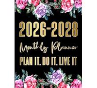 2026-2028 Monthly Planner - Plan It. Do It. Live It.: 3 three Years simple Calendar from January 2026 2027 to December 2028 | 36 Months Schedule Organizer with Holidays