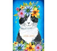 2026-2028: Monthly Pocket Planner 3-Year from January 2026 to December 2028 with 36 Months of Daily Planning including Federal Holidays in Small ... Watercolor Cat and Floral cover for Purse