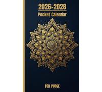 2026-2028 Pocket Calendar For Purse: Small 3-Year Monthly Planner from January 2026 to December 2028 with U.S. Holidays | Blue & Gold Mandala Cover Design.