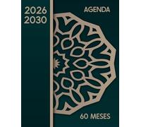 2026-2030 Agenda 60 Meses: Planificador Mensual 2026 2030 | 5 Años del 01/01/2026 al 31/12/2030 | 2 Páginas = 1 Mes | Días Festivos | Formato largo 21.59 x 27.94 cm | 160 Páginas